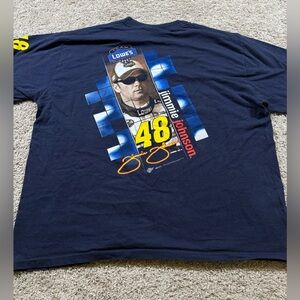 Vintage Jimmie Johnson #48 NASCAR Blue T-shirt Men’s Racing Graphic Sporty XL